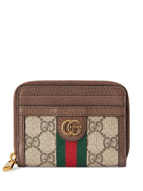 leather card case with gucci logo|Gucci signature wallet.